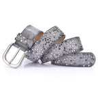 Women's Starry Night Rivet Studded Leather Belt