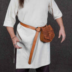 Medieval Style Large Capacity Fish Scale Viking Belt Bag