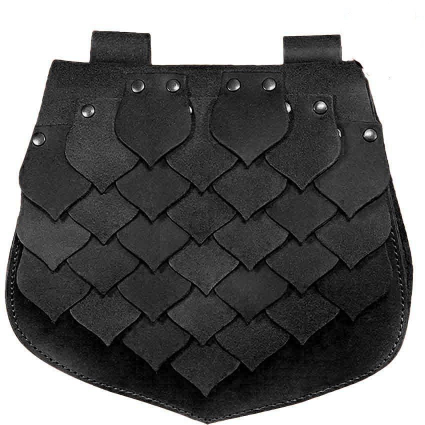 Medieval Style Large Capacity Fish Scale Viking Belt Bag