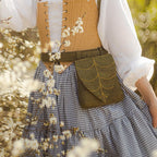 Halloween Retro Leaf Shaped Women's Viking Belt Bag