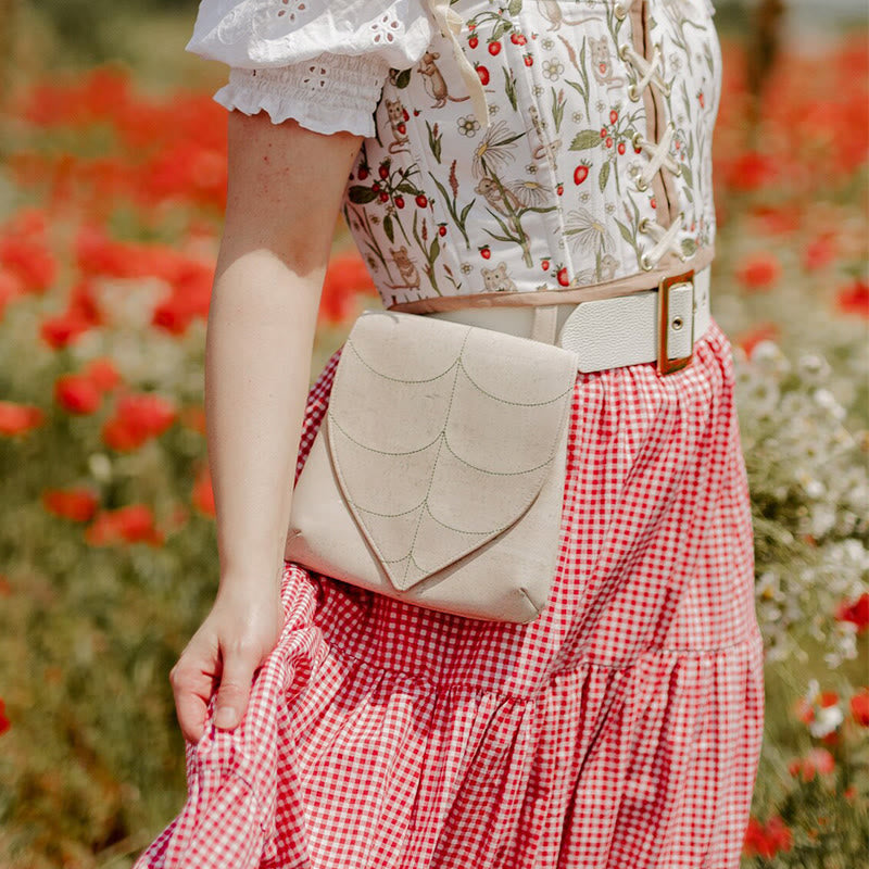 Halloween Retro Leaf Shaped Women's Viking Belt Bag