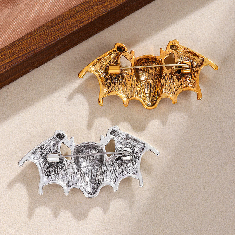 Creative Halloween Bat And Skull Brooch Accessory