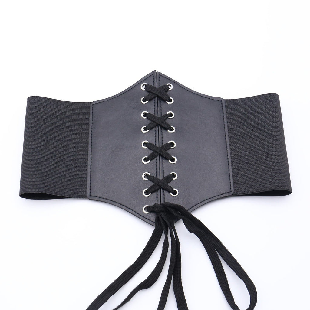 Black Women's Stylish Buckle & Strap Corset Belt