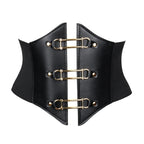 Black Women's Stylish Buckle & Strap Corset Belt