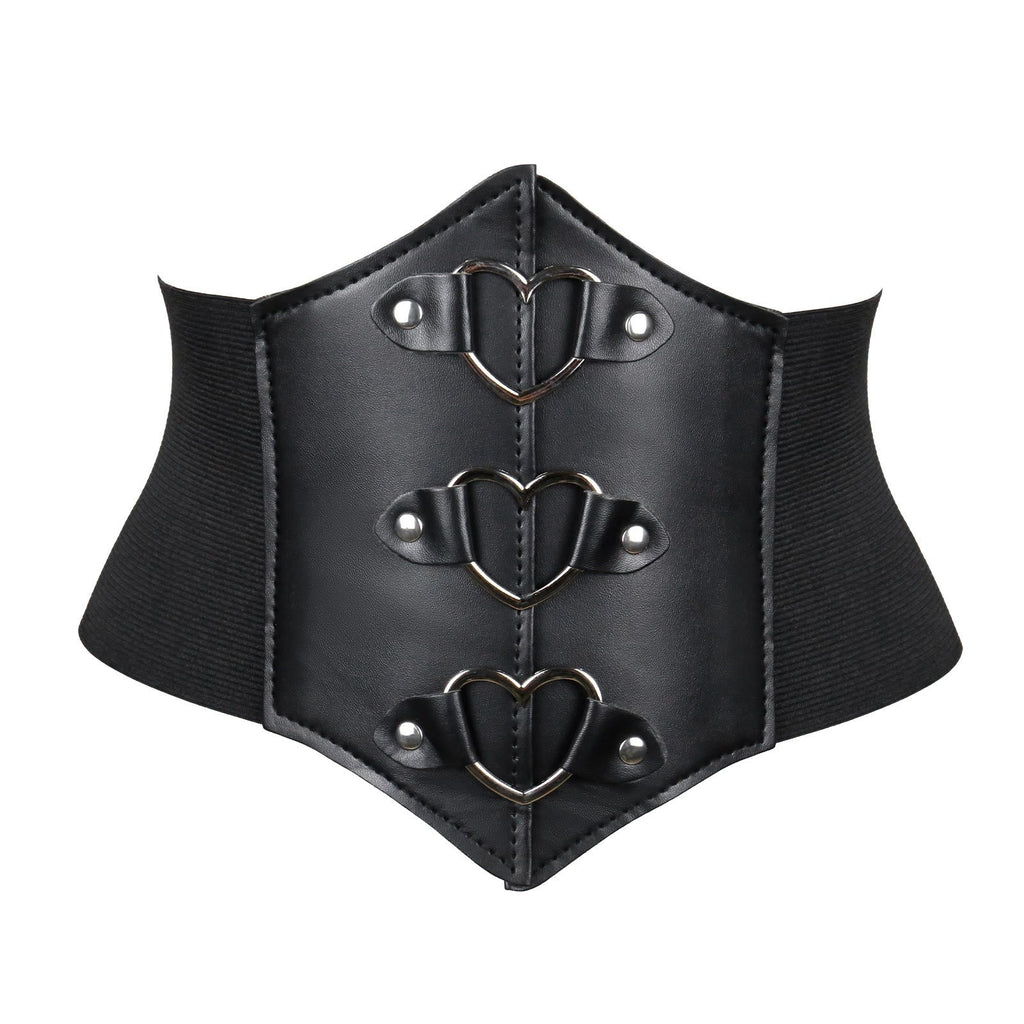 Black Women's Stylish Buckle & Strap Corset Belt
