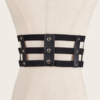 Creative Three Row Buckle Punk Style Women's Corset Belt