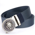 Men's Practical Lion Head Pattern Nylon Belt