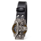 Men's Longhorn Bull Embossed Leather Belt