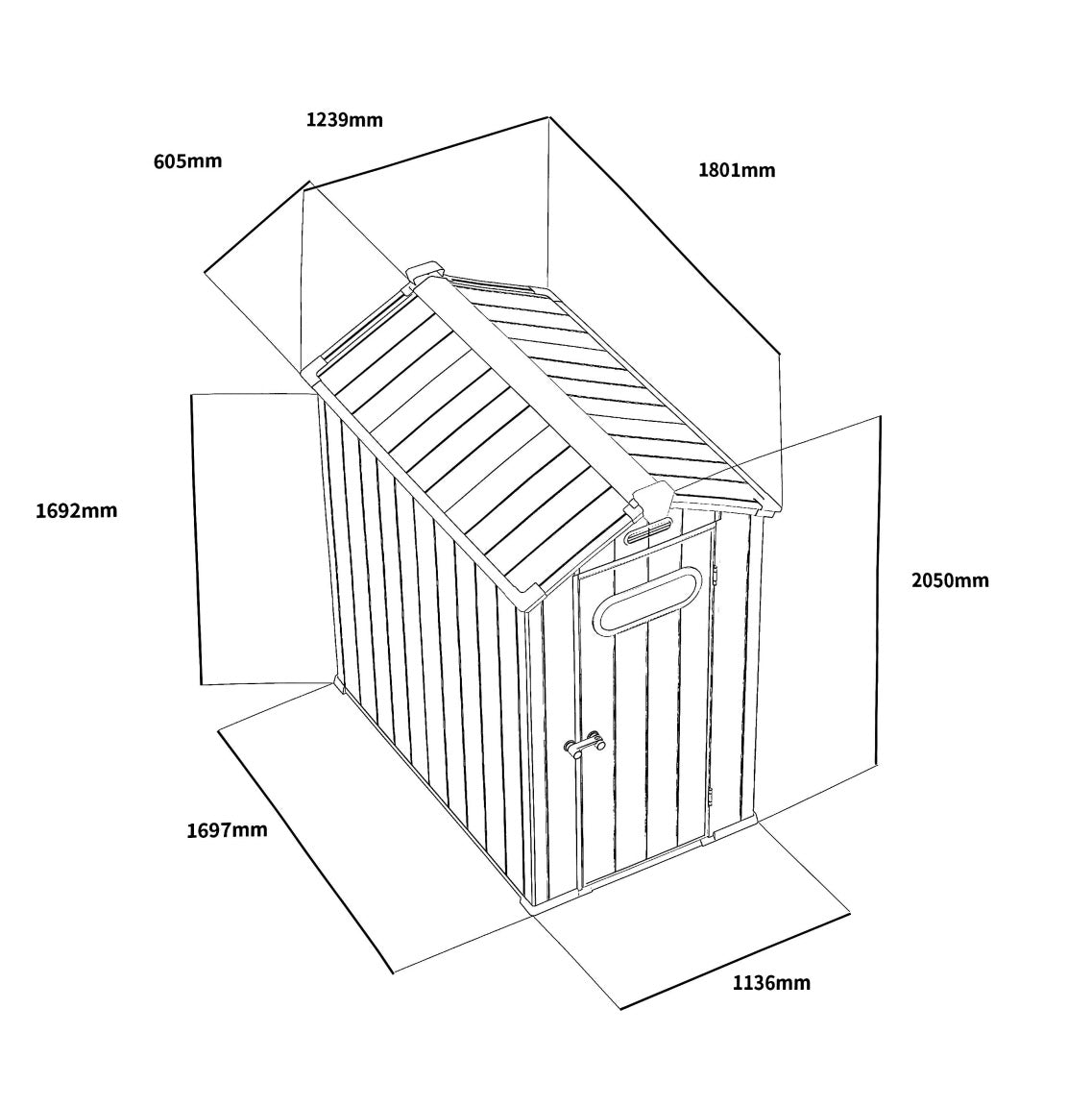 Waltons 4 x 6 Composite Garden Shed
