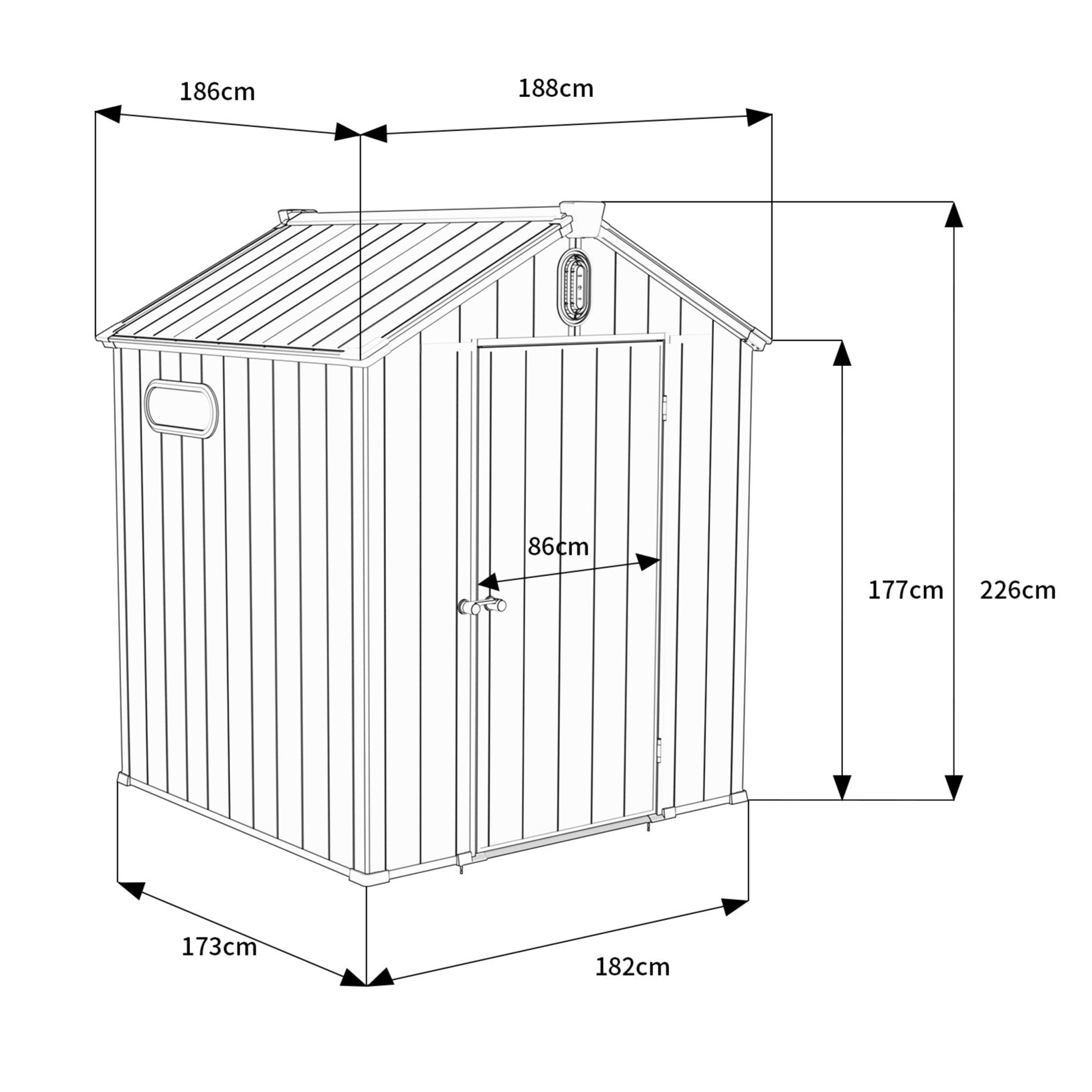 Waltons 6 x 6 Composite Garden Shed