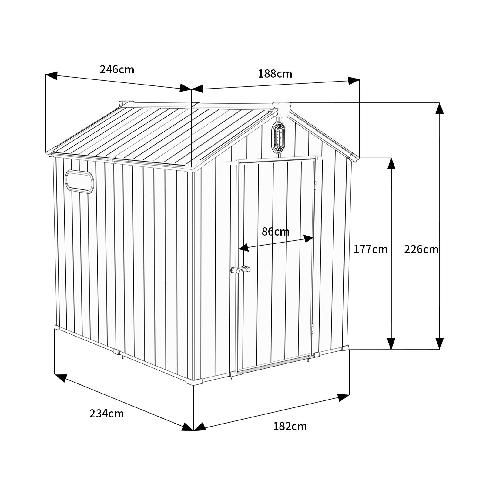 Waltons 6 x 8 Composite Garden Shed