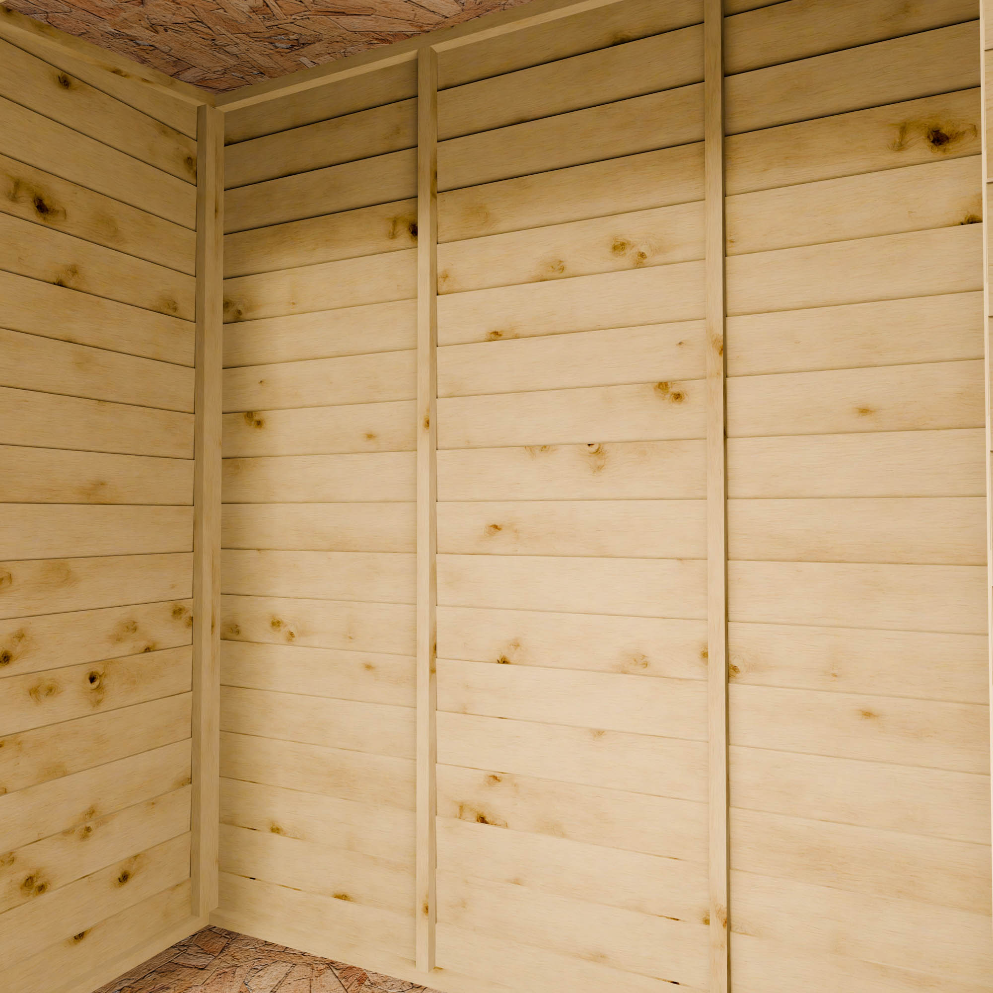 6 x 2'6 Value Overlap Double Door Pent Storage Shed