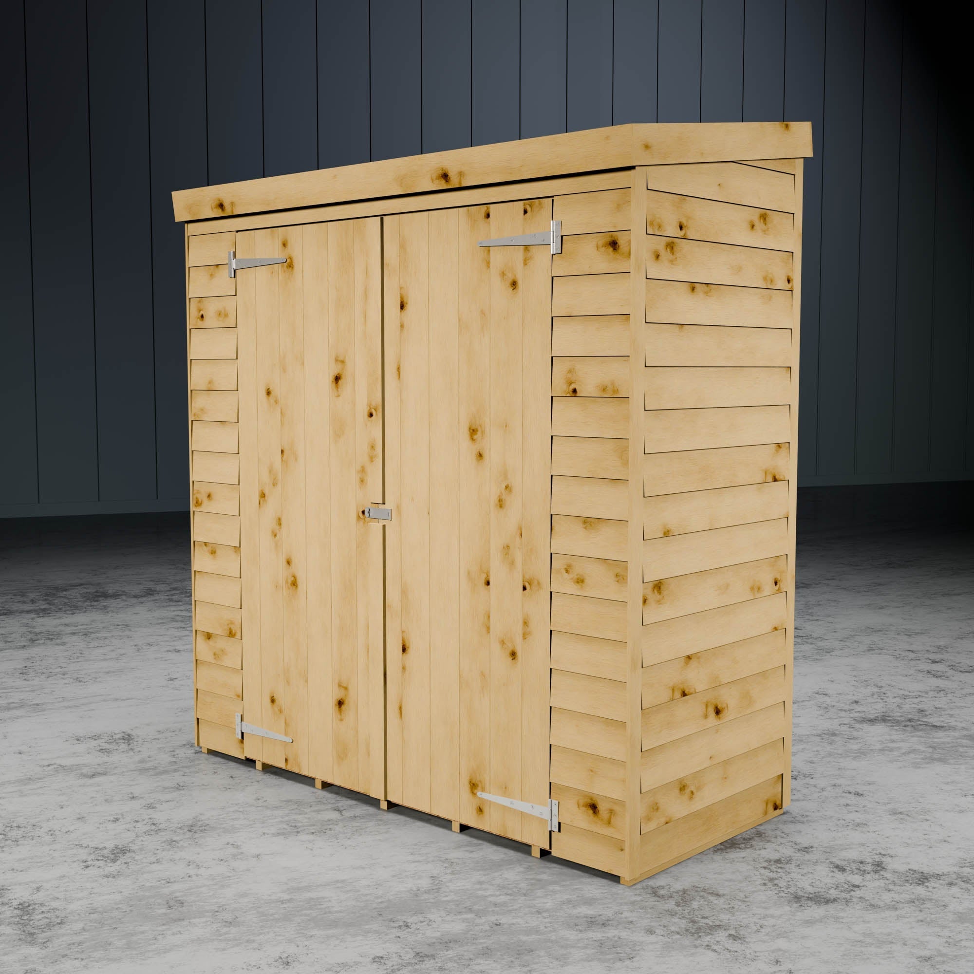 6 x 2'6 Value Overlap Double Door Pent Storage Shed