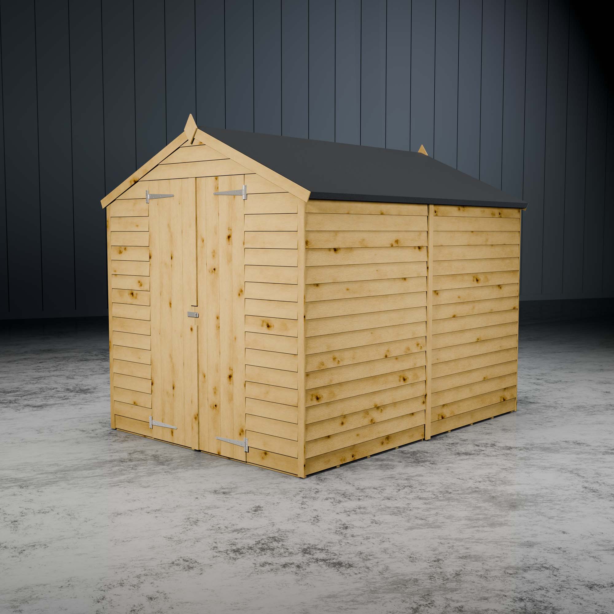 Value Overlap Double Door Apex Shed