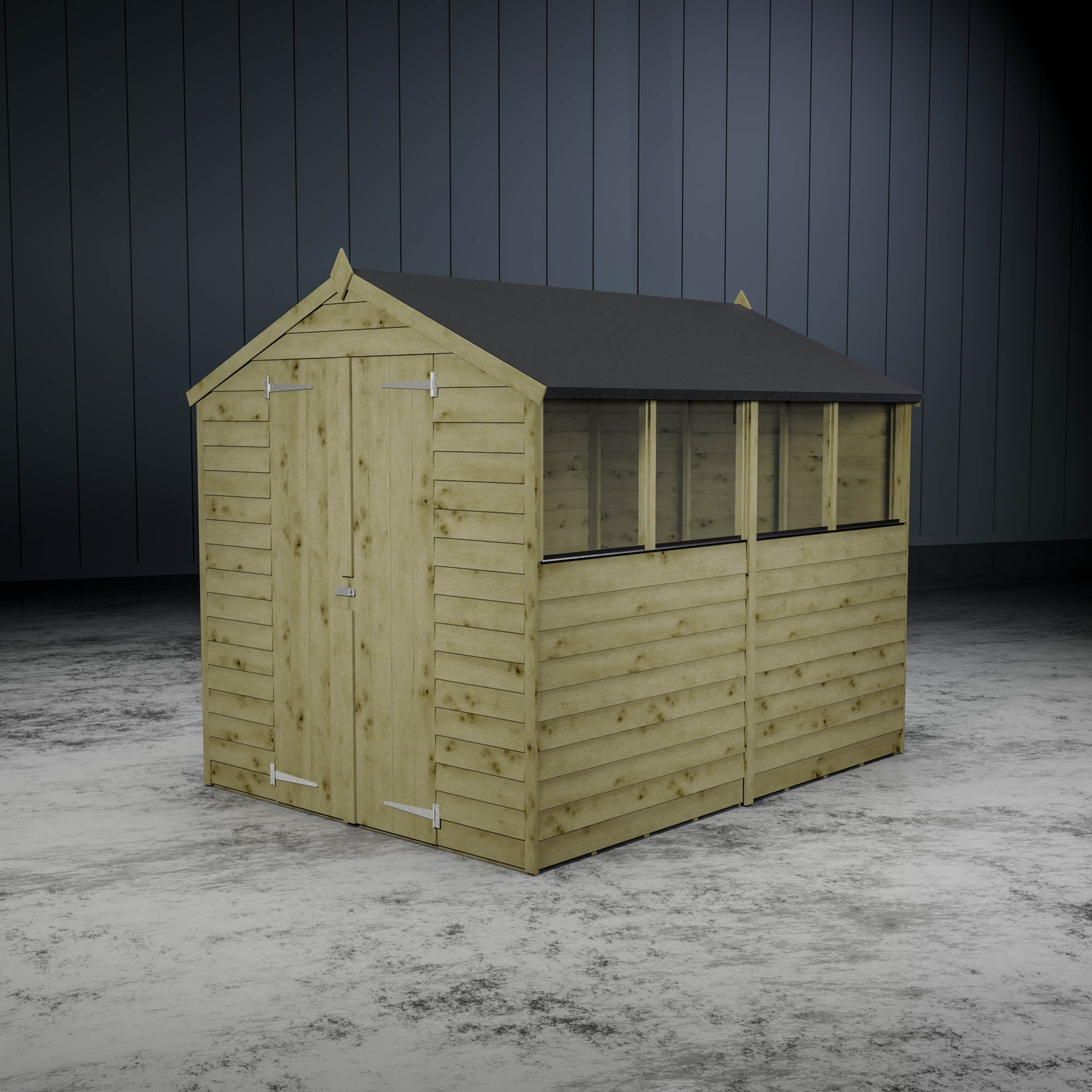 Value Overlap Double Door Apex Shed