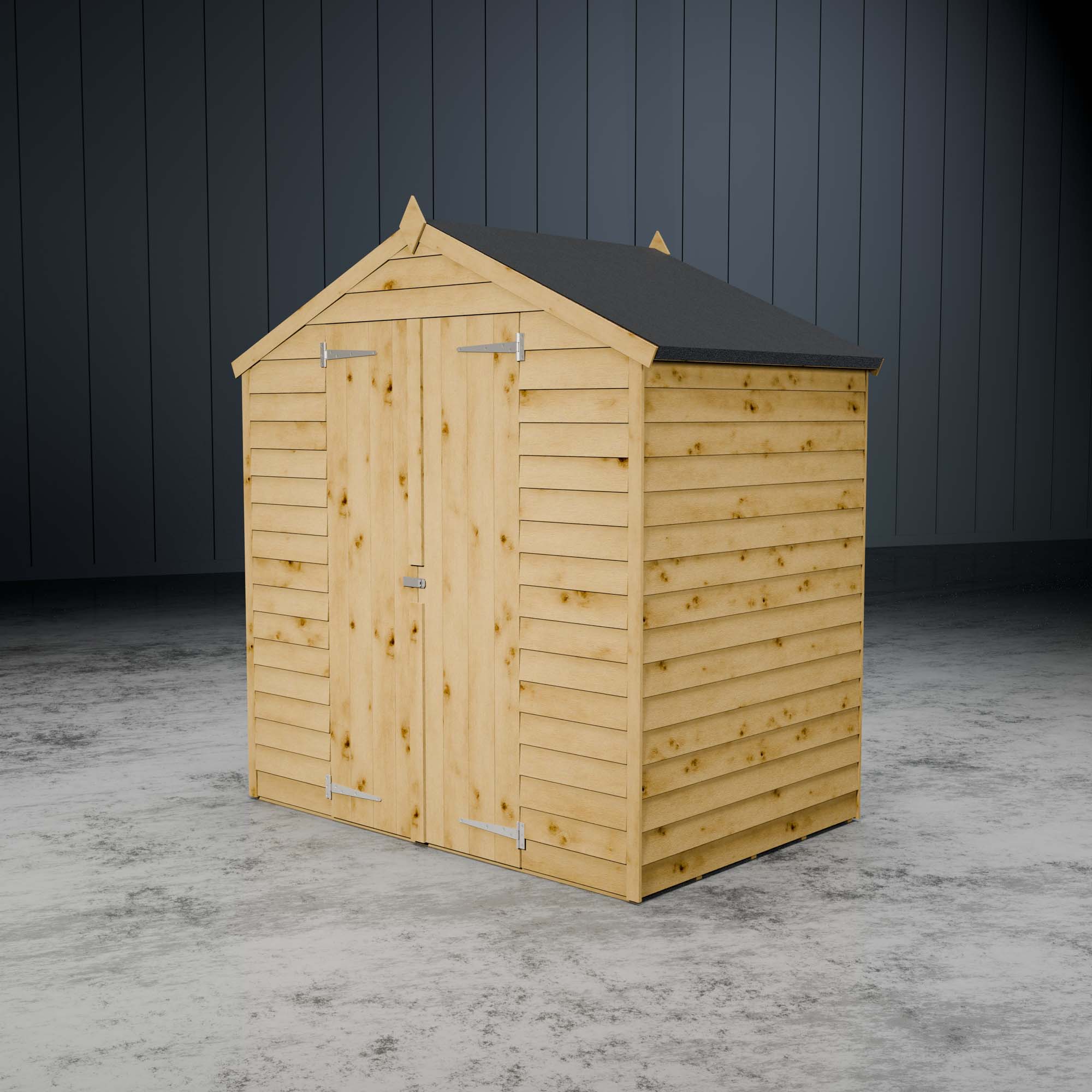 Value Overlap Double Door Apex Shed
