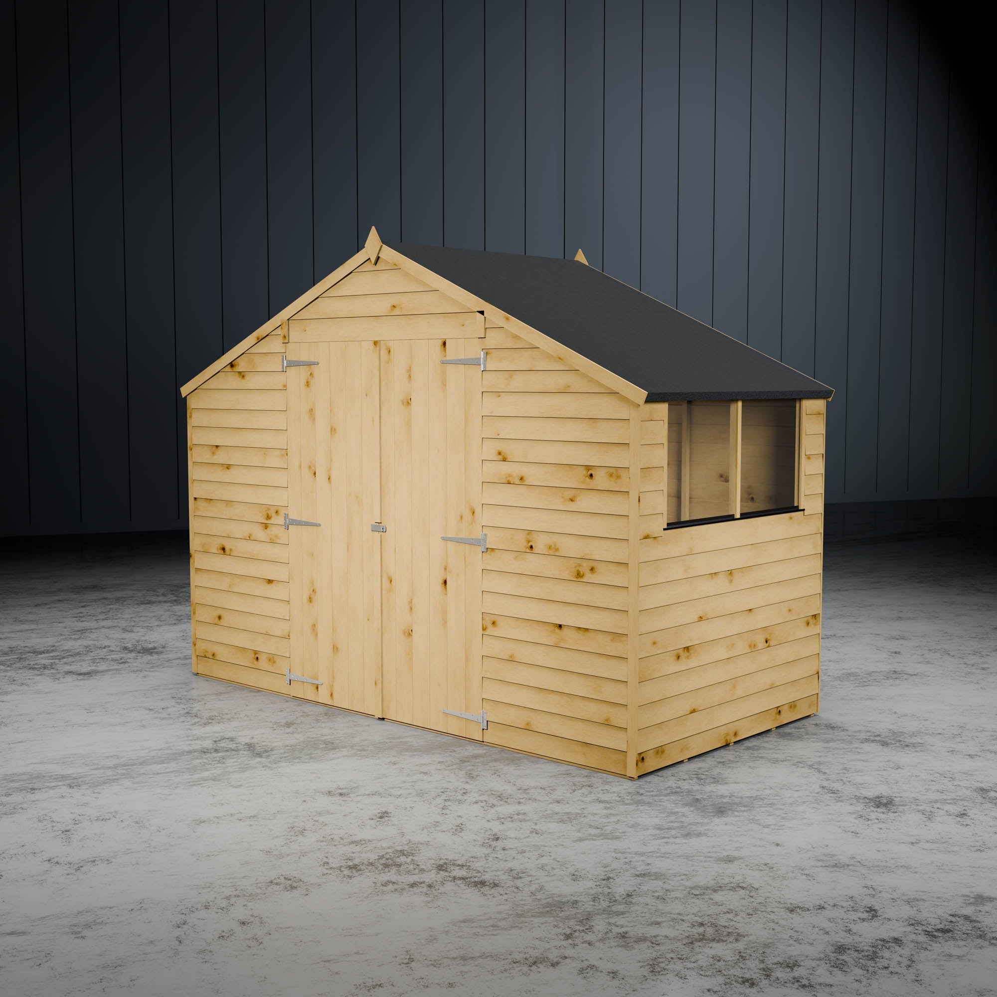 Value Overlap Double Door Apex Shed