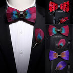 Bright-Coloured Handmade Feather Bow Tie Collection Bundle