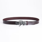 Men's Rock Punk Skeleton Hand Leather Belt