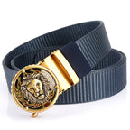 Men's Practical Lion Head Pattern Nylon Belt