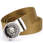 Men's Practical Lion Head Pattern Nylon Belt