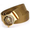 Men's Practical Lion Head Pattern Nylon Belt